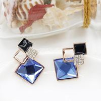 Fashion Diamond Shaped Crystal Stud Earrings Nhdp154433 main image 6