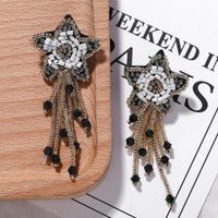 Fashion Beaded Five-pointed Star Tassel Earrings Nhjq154440 main image 5