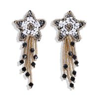 Fashion Beaded Five-pointed Star Tassel Earrings Nhjq154440 main image 6