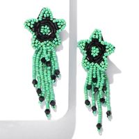 Fashion Beaded Five-pointed Star Tassel Earrings Nhjq154440 main image 10