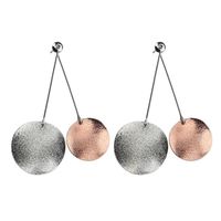 Matte Texture Double-layer Disc Earrings Nhdp154465 main image 6