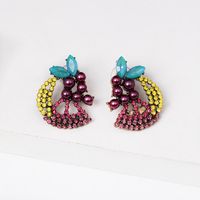 New Color Diamond-studded Pearl Fruit Earrings Nhjj154481 main image 4