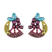 New Color Diamond-studded Pearl Fruit Earrings Nhjj154481 main image 8
