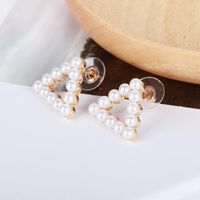 Simple Style Geometric Plating Alloy Artificial Gemstones Earrings sku image 3