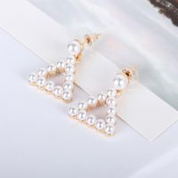 Simple Style Geometric Plating Alloy Artificial Gemstones Earrings sku image 6