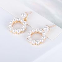 Simple Style Geometric Plating Alloy Artificial Gemstones Earrings sku image 4