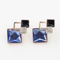 Fashion Diamond Shaped Crystal Stud Earrings Nhdp154433 sku image 1