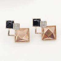 Fashion Diamond Shaped Crystal Stud Earrings Nhdp154433 sku image 2