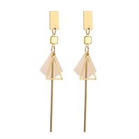 Style Coréen Mode Tendance Gland Boucles D'oreilles Feuille D'acétate De Cellulose Géométrique Oreille Goujons Oreille Froid Style Long Triangle Boucles D'oreilles sku image 2