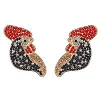 52676 Jujia Nouvelle Auto-produit Et Auto-vendu Croix-frontière Fournir Exagéré Personnalisé Boucles D'oreilles Diamant-intégré Mandarin Canard Boucles D'oreilles Accessoires Féminins sku image 1