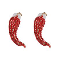 Red Diamonds Small Pepper Stud Earrings Nhjj154482 sku image 1