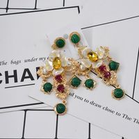 Flower Emerald Cross Earrings Nhnt154523 main image 3
