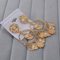 Fashion Metal Ring Coin Head Earrings Nhnt154591 main image 3