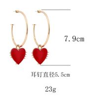 Simple Alloy Big Ring Love Drop Oil Earrings Nhhn154608 main image 5