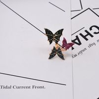 Europe And America Wild Micro-set Three-dimensional Butterfly Opening Ring Nhnt154612 main image 5