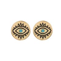 Aleación Simple Con Diamantes Fatima Devil&#39;s Eye Eye Stud Pendientes Nhhn154614 main image 2