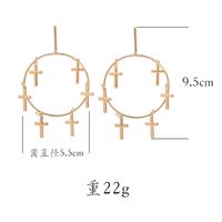 Ventes Directes D'usine En Europe Et En Amérique Croix Frontière Exclusive Fournir Simple Alliage Grand Anneau Jésus Foi Croix Boucles D'oreilles main image 5