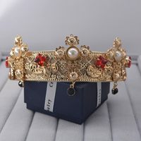 Fashion Full Diamond Pearl Crown Headband Nhnt154642 main image 2