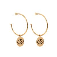 Retro Big Circle Devil&#39;s Eye Eye Earrings Nhhn154651 main image 2