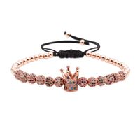 Fashion Copper Bead Woven Crown Bracelet Nhyl154660 main image 3