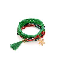 Europäischer Und Amerikanischer Grenz Überschreiten Der Explosiver Schmuck Bohemian Christmas Snow Bell Armband Mehr Schicht Ige Reis Perlen Anhänger Handschmuck main image 7