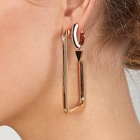 Vintage Geometric Alloy Love Earrings Nhll154679 main image 4