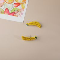 Yellow Beads Pineapple Fruit Stud Earrings Nhll154698 main image 3