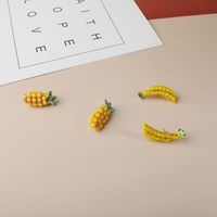 Yellow Beads Pineapple Fruit Stud Earrings Nhll154698 main image 5