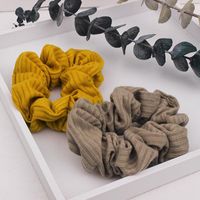 New Wool Knit Large Intestine Striped Hair Ring Nhof154768 main image 5