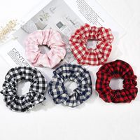 New Plaid Fabric Large Intestine Hair Ring Nhof154779 main image 2