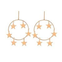 Simple Alloy Geometric Stars Five-pointed Star Earrings Nhhn154570 sku image 1