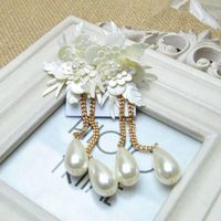 Fashion Wild Sweet Pearl Handmade Earrings Nhnt154650 sku image 3