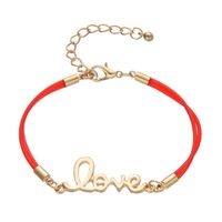 Simple Alloy Letter Love Braided Bracelet Nhhn154669 sku image 1
