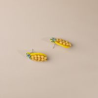 Yellow Beads Pineapple Fruit Stud Earrings Nhll154698 sku image 1