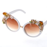 Classic Artificial Gem Fox Head Sunglasses Nhnt154982 main image 6