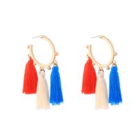 European And American Color Tassel Alloy Earrings Nhqd155000 main image 1