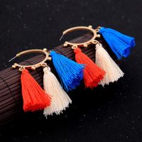 European And American Color Tassel Alloy Earrings Nhqd155000 main image 3