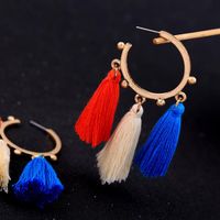 European And American Color Tassel Alloy Earrings Nhqd155000 main image 4