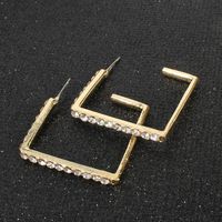 Korean Version Of Temperament Artificial Gemstone Letter-shaped Rhinestone Earrings Nhct155005 main image 4