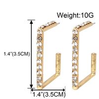 Korean Version Of Temperament Artificial Gemstone Letter-shaped Rhinestone Earrings Nhct155005 main image 6