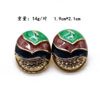 Vintage Fashion Color Matching Alloy Earrings Nhom155032 main image 3