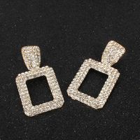 Zra Nouvelle Personnalité Géométrie Alliage Strass Boucles D'oreilles Européen Et Américain Rétro Creative Tendances Boucles D'oreilles Femelle F3490 main image 5