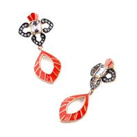 Fashion Colorful Artificial Gemstone Leaf Pendant Ladies Earrings Nhqd155044 main image 6