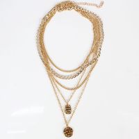 Europäischer Und Amerikanischer Schmuck Übertriebene Mode Runde Anhänger Halskette Weibliche Kette Necklace 11920 main image 6