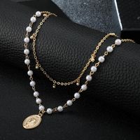 Fashion European And American Style Pearl Jesus Alloy Necklace Nhgy155059 main image 4