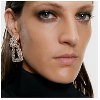 Fashion Geometric Alloy Artificial Gemstone Earrings Nhct155074 main image 1