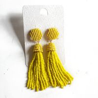 Fashion Color Tassel Rice Beads Woven Earrings Nhom155112 main image 8