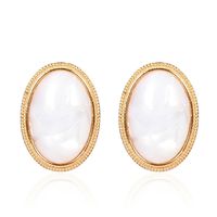 Womens Oval Acrylic Two-color Series Earrings Nhct155122 main image 7