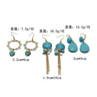 Vintage Old Style Turquoise Series Tassel Earrings Nhom155124 main image 3