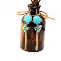 Vintage Old Style Turquoise Series Tassel Earrings Nhom155124 main image 9